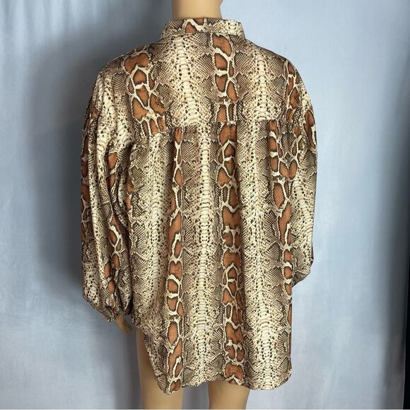 Catherine Malandrino Animal Print Blouse Shirt - Picture 6 of 10